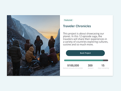 Daily UI 32 Crowdfunding Campaign campaign design crowdfunding campaign dailyui dailyui032