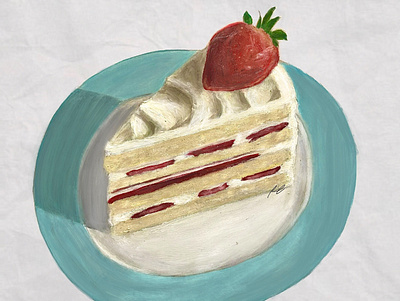 Oil Painting - Cake artph cake design. illustration oil painting painting
