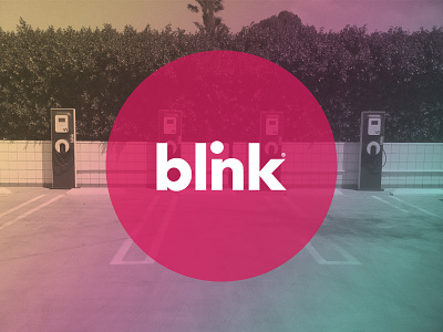 Blink Branding blink blink network circle circle logo design ecotality electric vehicle charger ev charger equipment logo parking lot rainbow colors rainbow logo