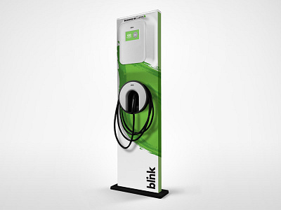 Kohl's Cares Wrap blink network concept wrap ecotality electric vehicle charger ev charger graphic green and white design kohls kohls cares leaf wrap wrap design