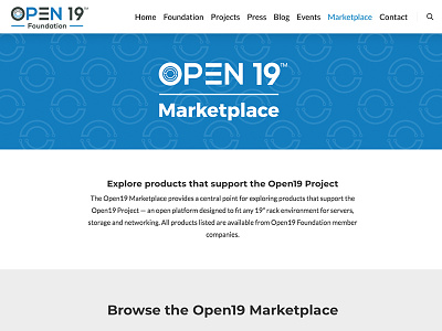 Open19 Marketplace blue pattern circle pattern design agency ecommerce marketplace online marketing open source web site web site design woocommerce