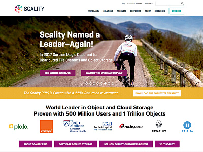 Scality call to action corporate corporate branding corporate design customer designs san francisco startup scality slider storage wordpress blog wordpress design