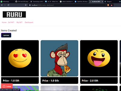 RURU NFT marketplace ui