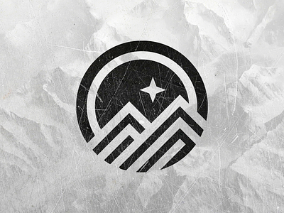 Mountains Star logo brand identity branding design hiking logo mountain mountains star