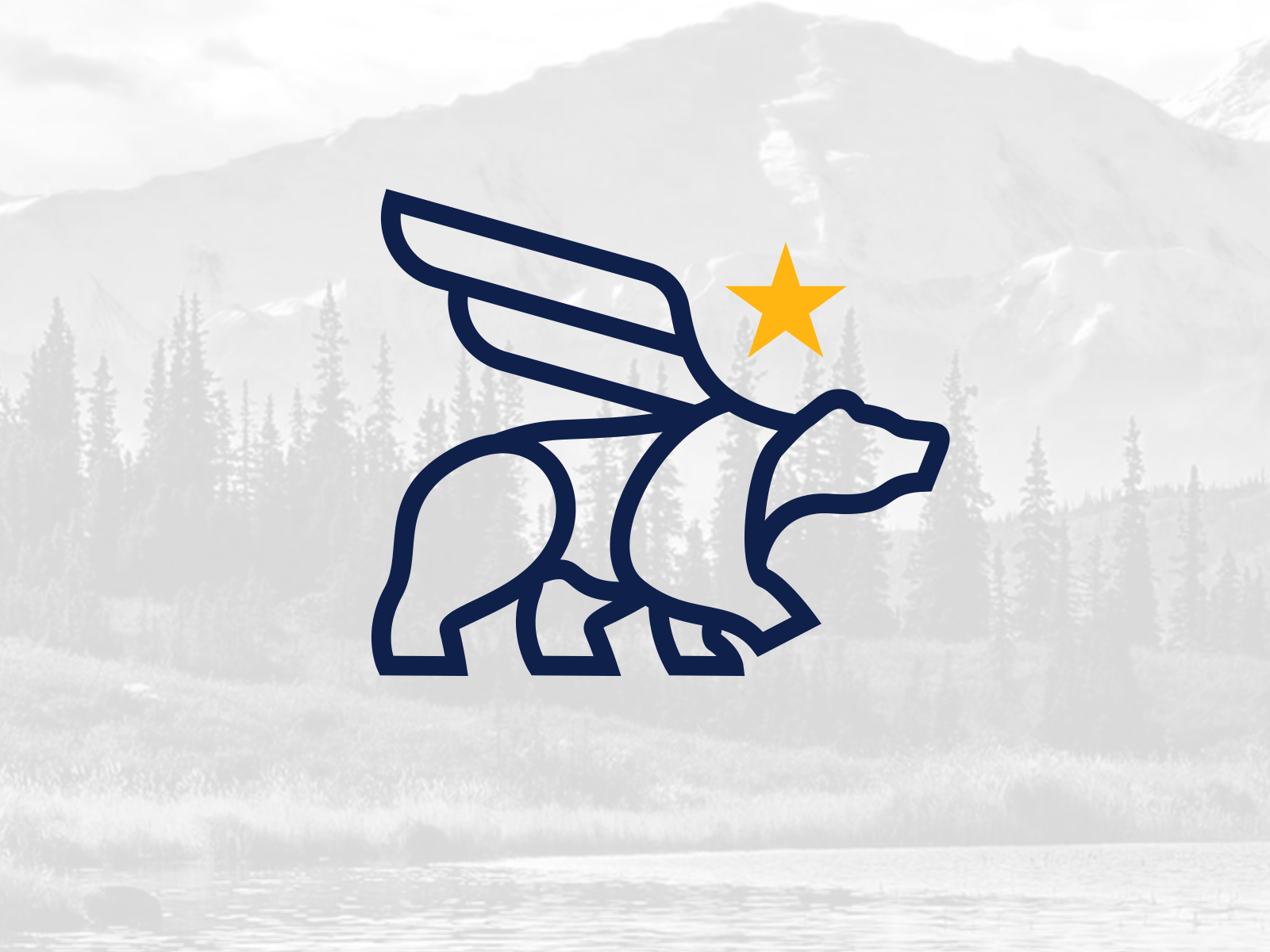 Alaskan Flight School - Flying Polar Bear aviaton brand identity branding flight logo pilot polar bear