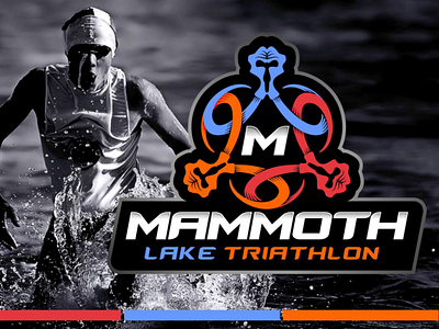 Mammoth Lake Triathlon branding logo mammoth sports branding sports logo triathlon
