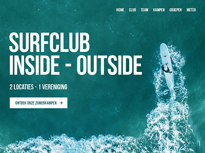 Inside - outside surf club styleframe design hero homepage inside outside styleframe surf club surfing