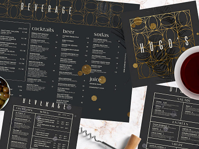 Restaurant Menu Design bar beverage black cafe cocktail design drinks menu print restaurant template wine