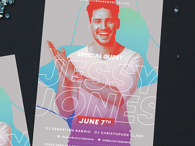 DJ Club party club dj download flyer millennial music nightclub party print template