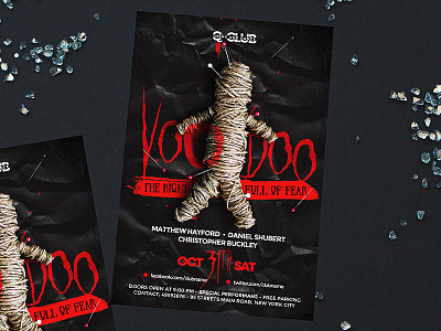 Halloween Voodoo Party black blood dark doll flyer halloween horror night night club october party party flyer poster print psd psd download scary template voodoo witch