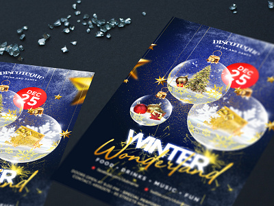 Christmas christmas christmas ball christmas bash christmas card christmas eve christmas event christmas flyer christmas party december flyer holiday new year new year card new year eve party party flyer poster template winter winter party
