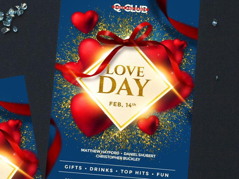 Valentine's Day Flyer valentine valentine day valentine card valentine flyer valentine party love valentines day valentines flyer valentines day bash valentines day flyer club flyer night club heart love flyer february invitation invitation card invitation design gold golden