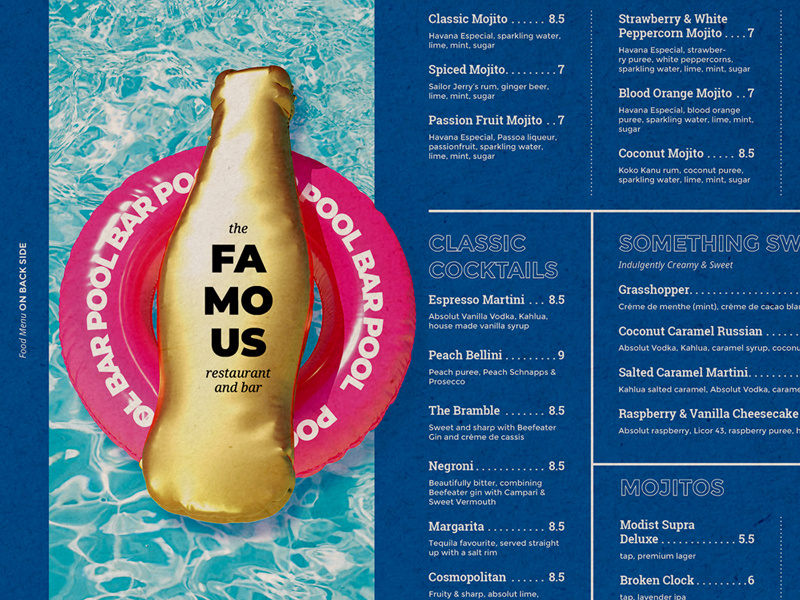 Pool Bar Menu By BigWeek On Dribbble