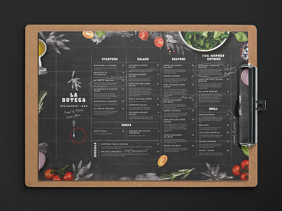 Rustic Menu Design bar cafe chalkboard classic design dinner drinks elegant food food menu lunch menu minimal minimal app print restaurant restaurant menu rustic temlate trendy