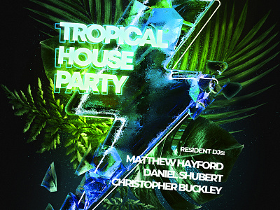 Troical Summer Party beach beach party club flyer cocktail facebook girls hot insta instagram music print promotion promotion flyer sexy stories summer summer party summer party flyer tropical