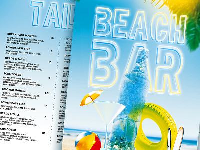 Beach Bar Menu