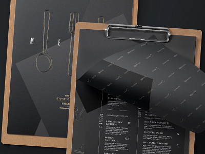 Black Restaurant Menu bar black black menu cafe cafe menu club design dinner drinks elegant food food menu golden lunch luxury menu print restaurant restaurant menu template