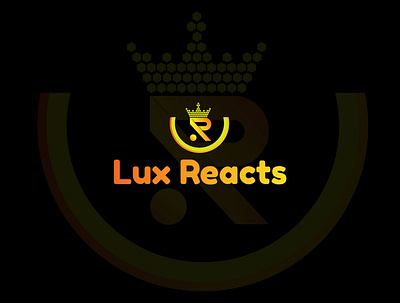 LUX REACTS LOGO 3d branding graphic design logo ui
