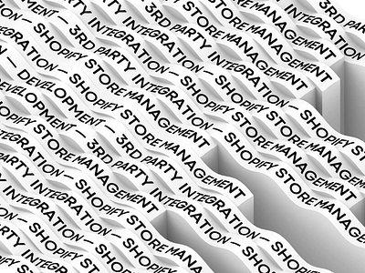 Sliding Texts 3d animation black white geometry motion noisy typography waves