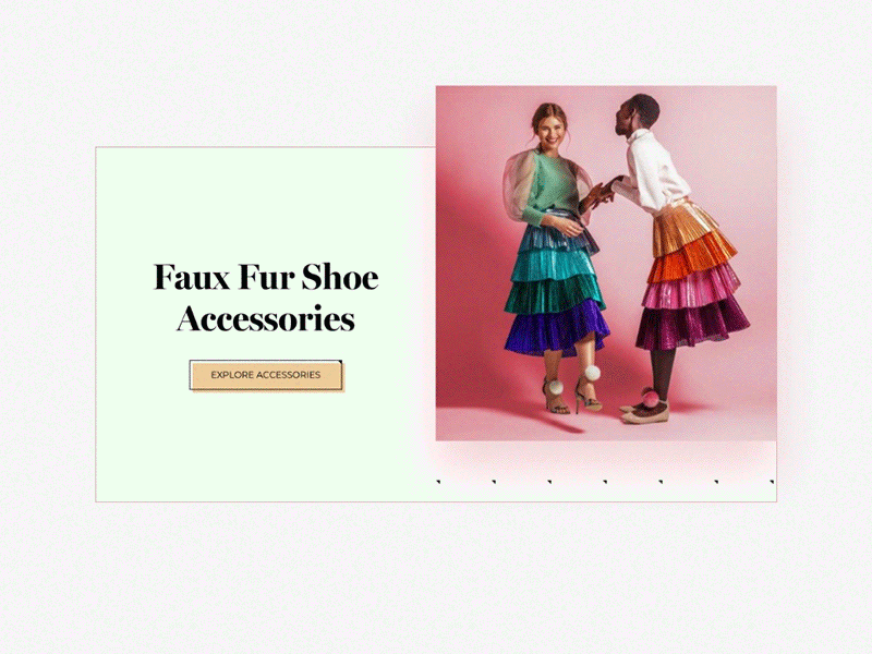 Stylish Shoes Accessories e commerce fashion minimal parallax store vibrant