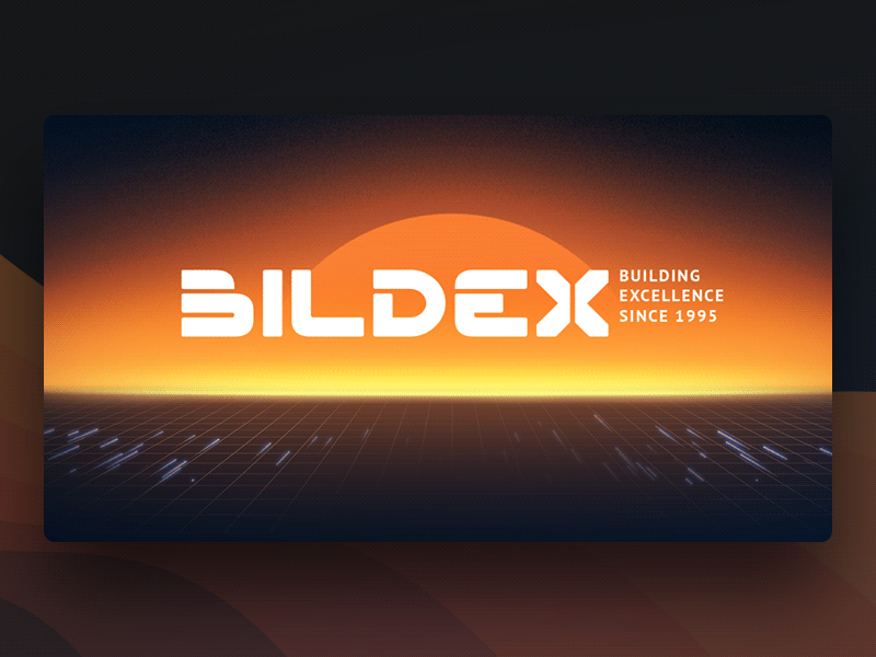 Bildex. Engineering and Construction animation creative futuristic isometric tron
