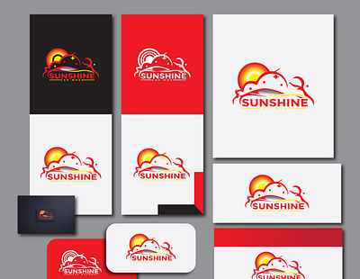 Logo for Sunshine car wash company branding design graphic design illustration logo vector