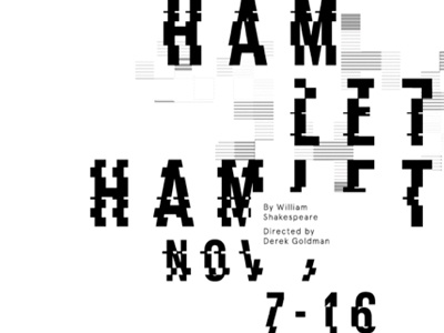 Digital Hamlet black digital glitch hamlet poster typography white