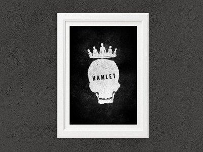 Hamlet 2.0 black crown hamlet poster skull