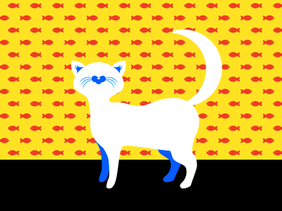 MEOW MAO MOW MEW MEYEW animal cat fish illustration kitty vector