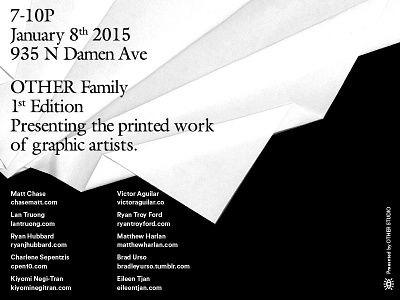 Other Family art chicago diy event flyer gallery paper print show