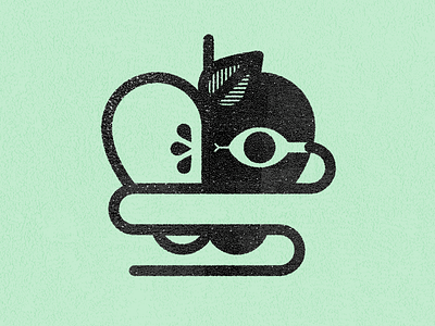 Snakey McApple apple icon illustration snake vector
