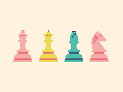 Chess Pieces chess colorful games illustration pieces vector