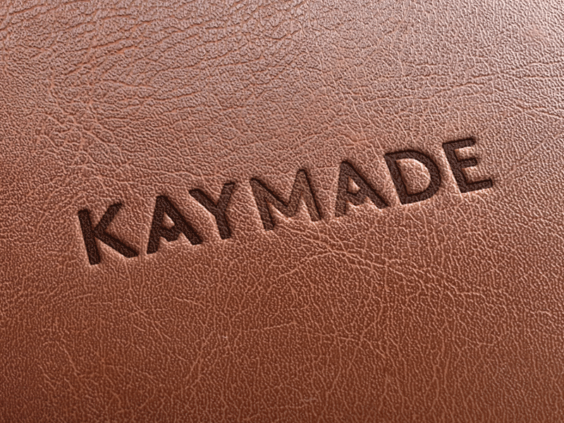 KayMade Leather Co branding flower icon leather logo vector