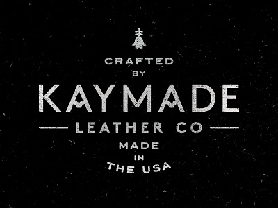 KayMade Leather Co. branding flower leather lockup logo vector