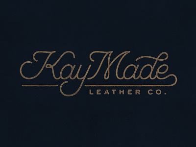 KayMade 2.0 distressed hand lettering leather lettering script