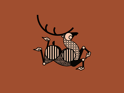 Elk Mark branding deer elk icon identity logo mark pattern reindeer tribal vector