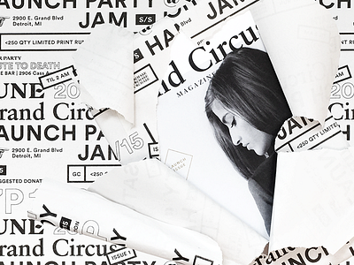 Grand Circus Magazine Launch Party Poster/Flyer art direction event experiment fashion flyer magazine photography poster print typography