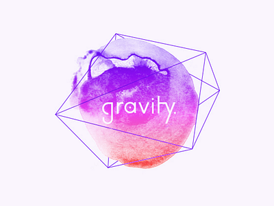 Gravity abstract custom type geometric gravity logo music planet sound space technical