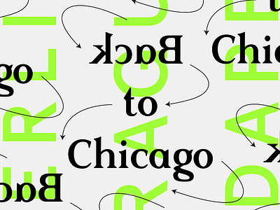 Play with Type arrows chicago experimental sans serif serif type typography