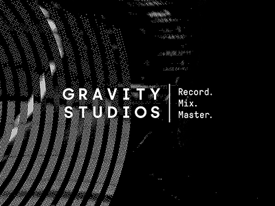 Gravity Studios black brand chicago identity logo music rebrand typography