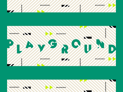 Bouncy Type banners branding detroit green playground social typography