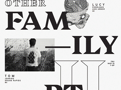 OTHER Family Pt II design event family flyer lecture poster promo talks type typography