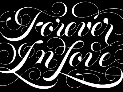 Forever Script calligraphy custom type letter lettering love script type typography vector