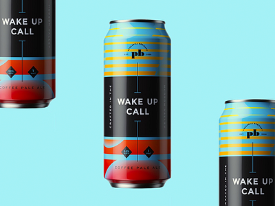 Wake Up Call - Peekskill Brewery beer brewery can drink food label packaging pattern type typography