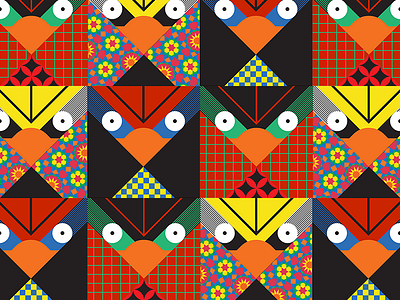 Birds of a Pattern Flock Together bird branding illustration logo mascot pattern poster vector