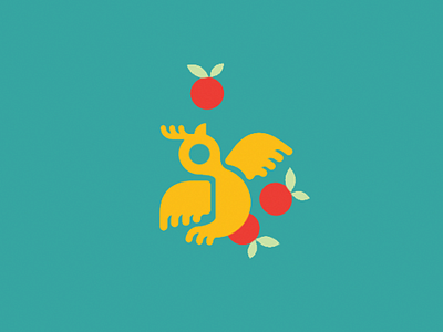 Boop! animal bird branding colorful flight fruit icon identity logo orange pictogram