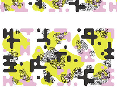 Camo blobs camouflage colorful cute dots geometric pattern sans serif type typography