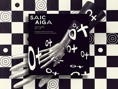 SAIC / AIGA checker custom type design flyer hand pattern photo poster sans serif type