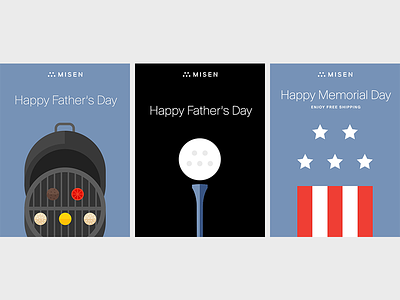 Misen Holiday Post ball bbq burger fathers day flag golf grill illustration memorial day stars stripes summer