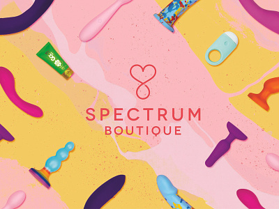 Spectrum branding colorful design fun graphic design logo painterly photography playful sex toys